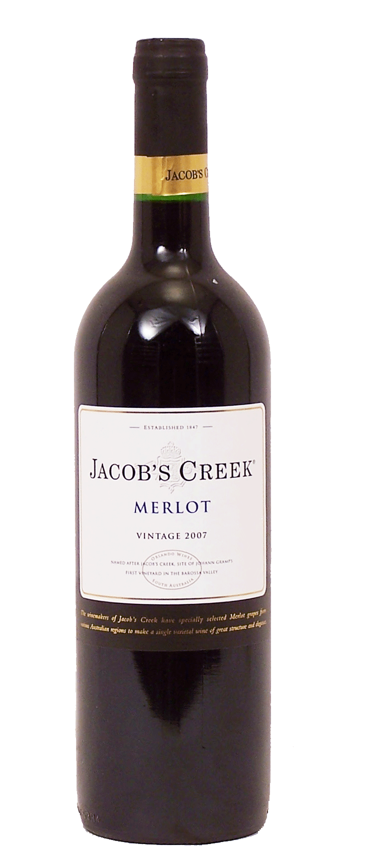 Jacobs Creek  merlot, south eastern australia, 13.5%alc./vol. Full-Size Picture